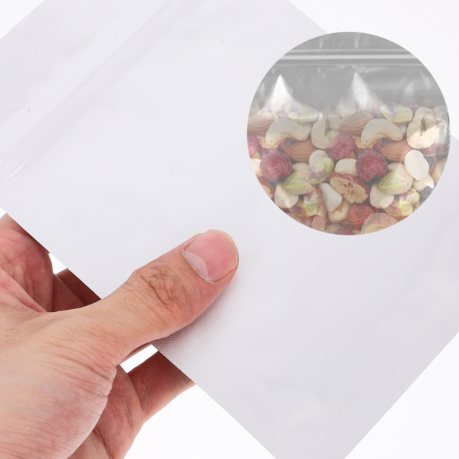 Food Snack - 50 Adet Hava Geçirmeyen Kapatılabilir Poşetler,