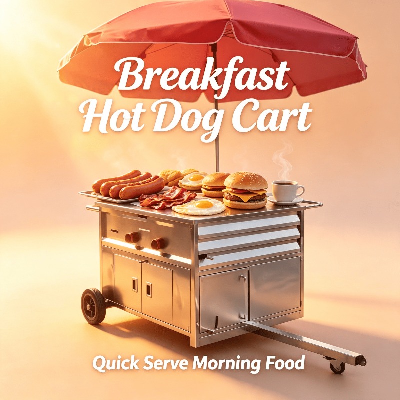 Snacks Food Stall - Kompakt Mobil Atıştırmalık Yiyecek Arabası Tekerlekli