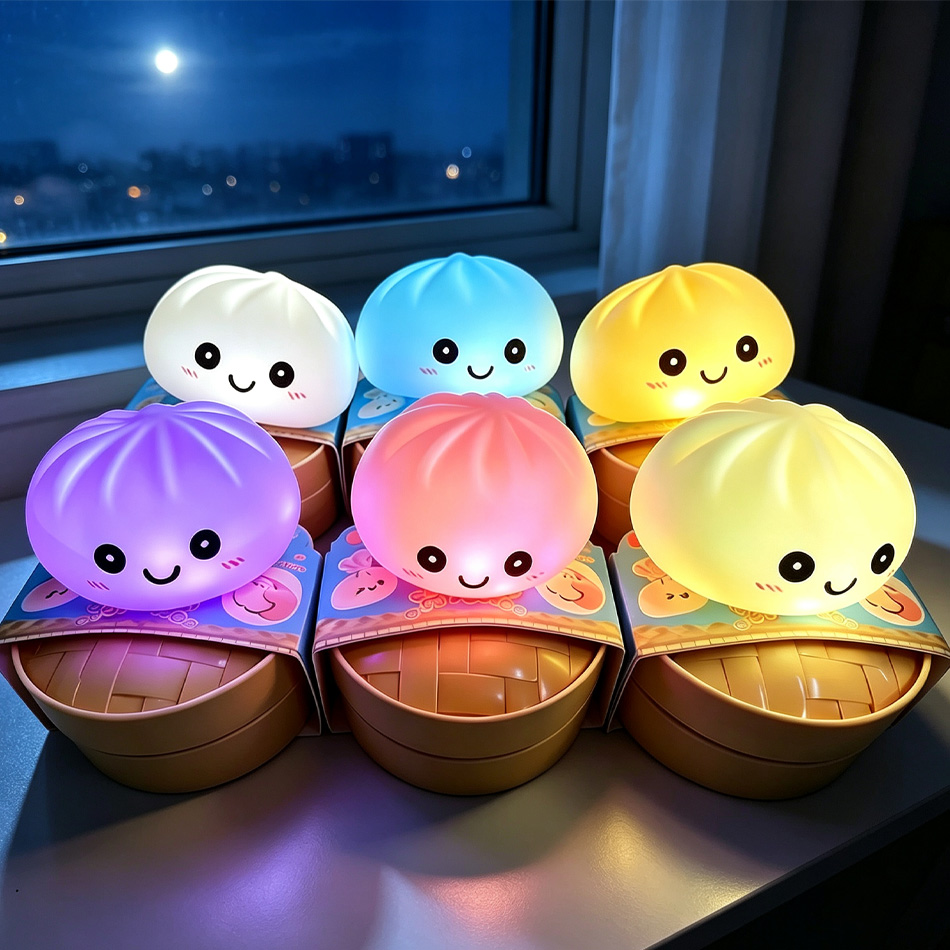 Food Grocery Snacks - Estetik LED Topuz Gece Lambası, Yumuşak