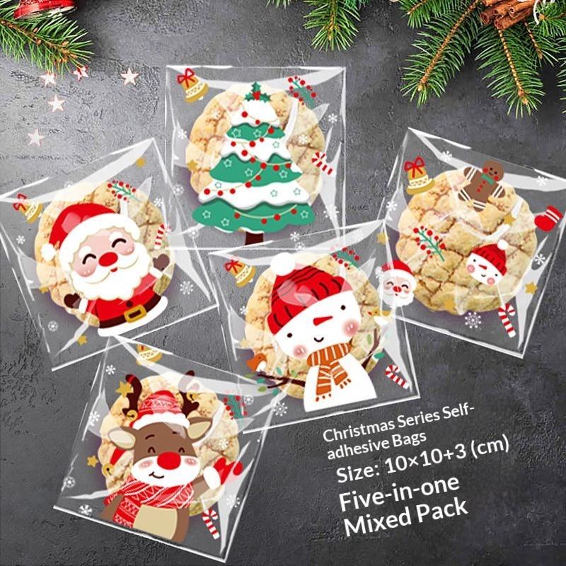 Xmas Food Snacks - 100 adet Noel Kendinden Yapışkanlı İkram