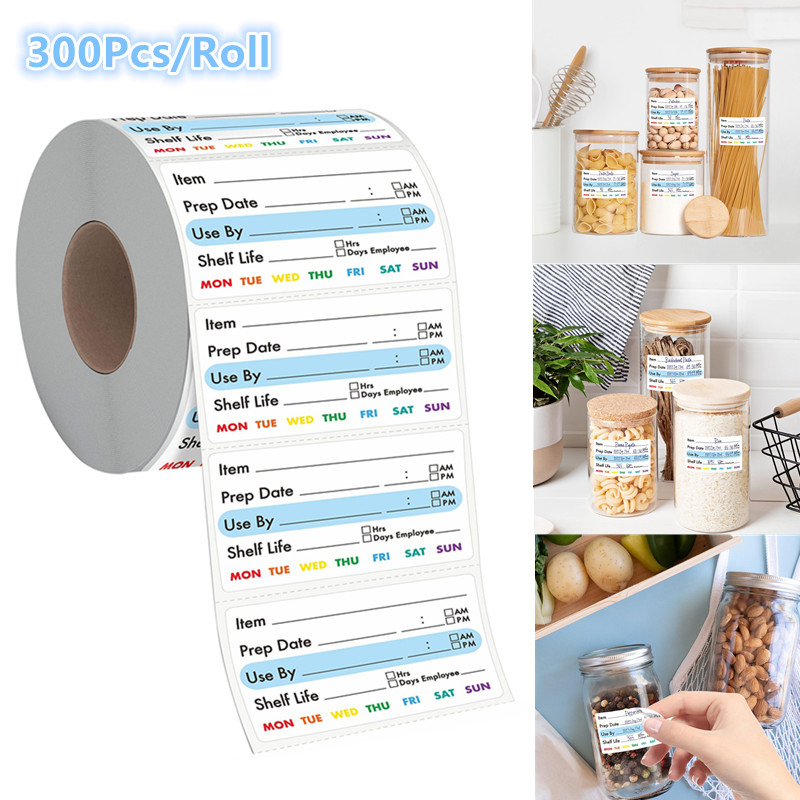 Food Snacks Label - 300 Adet/Rulo Mutfak Tarih Etiket Etiket