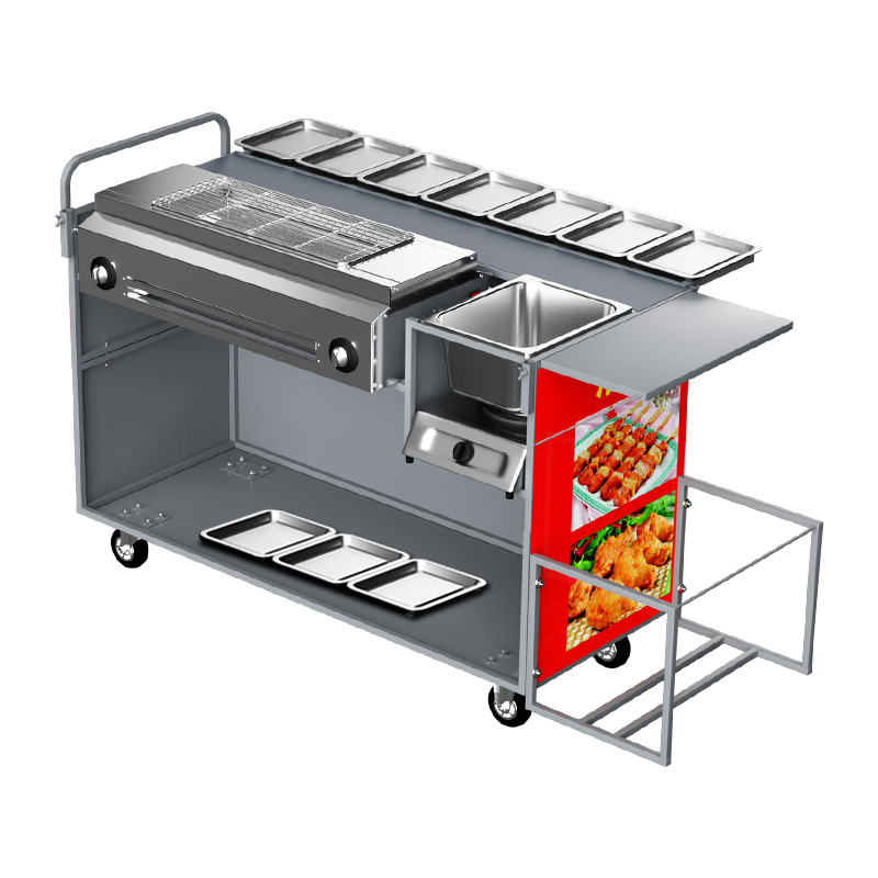 Snacks Food Stall - Mobil Barbekü Kamyonu Çevre Dostu Dumansız