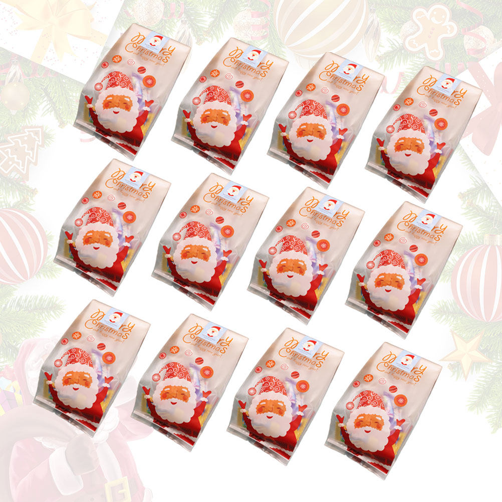Xmas Food Snacks - 50 Adet Noel Baba Kurabiye Poşeti