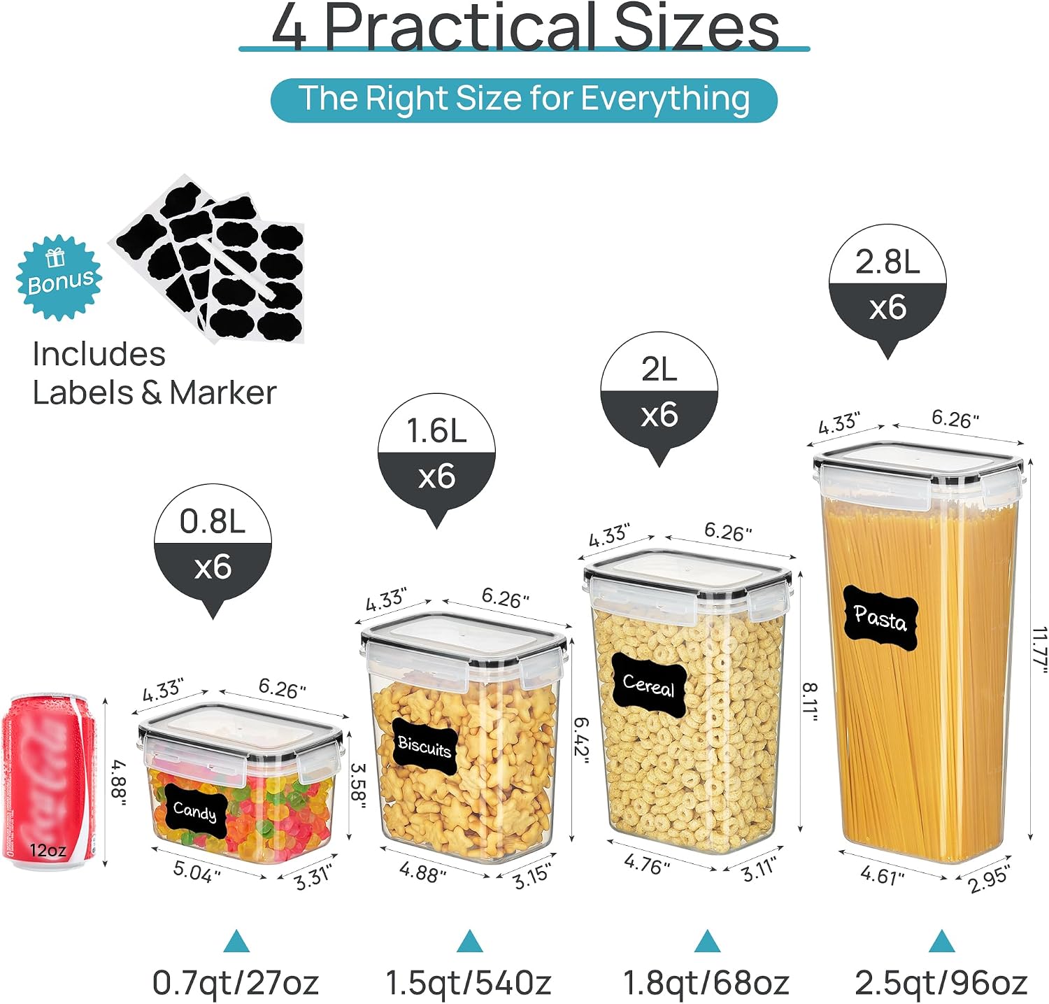 Vtopmart Hava Geçirmeyen Gıda  - Food Snacks Label incelemesi ve fiyatı