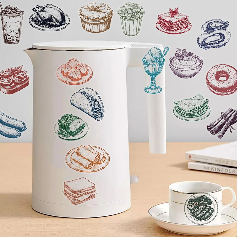 50 adet Retro gıda çıkartmalar - Yummy Food Snacks incelemesi ve fiyatı