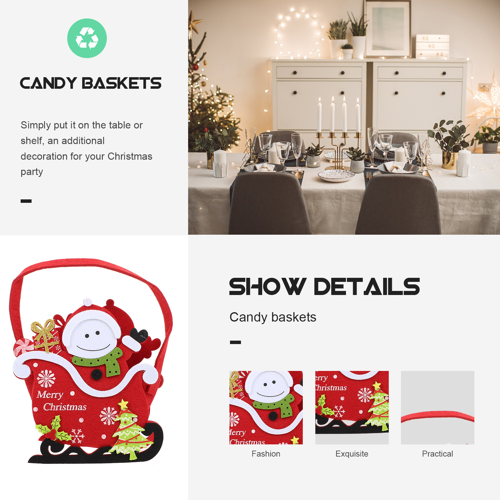 1 Adet Noel Şeker Sepeti, Şeke - Xmas Food Snacks incelemesi ve fiyatı