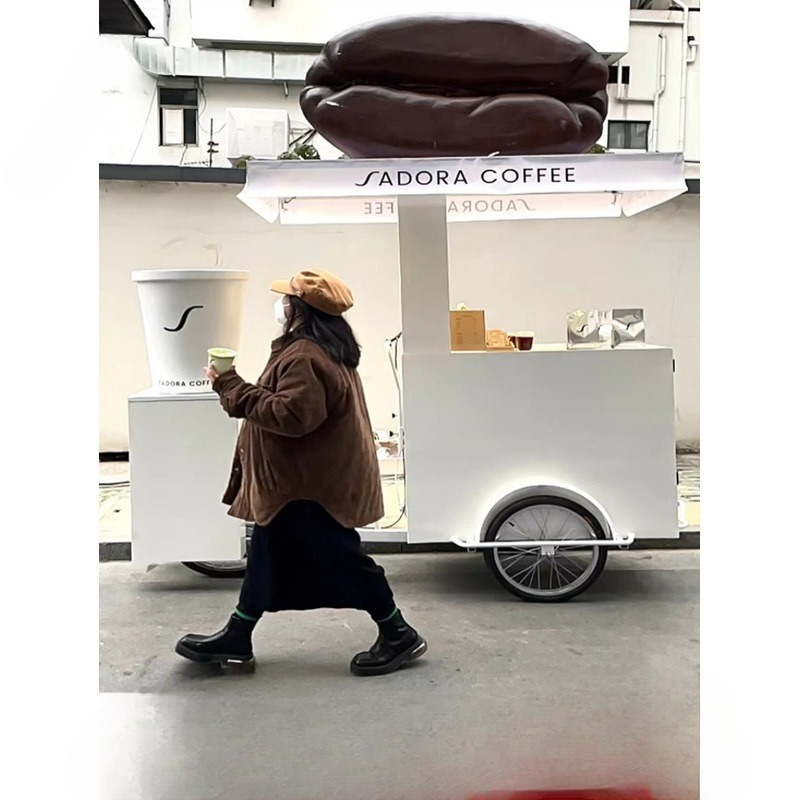 İnsanla çalışan üç tekerlekli  - Snacks Food Stall incelemesi ve fiyatı